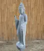  Product image 3 of the product “Standing Buddha with floral carving, Abudaya position. 38 x 30 x 150cm. Natural stone (river stone), stonemasonry ”